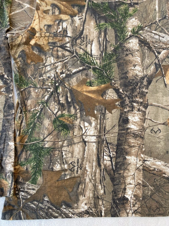 Camiseta para mujer Game Winner Realtree marrón/verde camuflaje manga larga caza aire libre S Foto 2 de 4