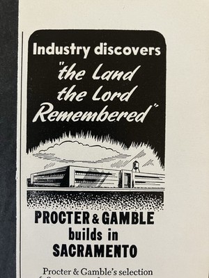 1952 Sacramento California Chamber of Commerce Procter & Gamble Vintage Print Ad