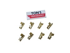 8 Pk Brass Straight 180 Degree Snap Crimp Spark Plug Distributor Coil Terminal
