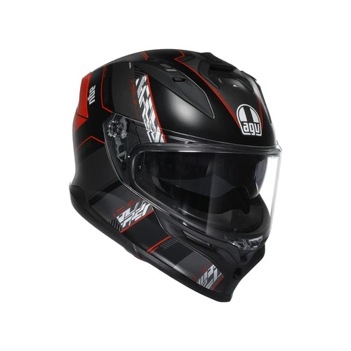 AGV K7 Kyber Motorcycle Helmet (Black/Red) Size: M (57)
