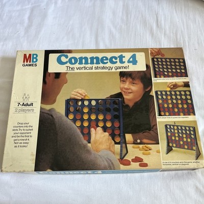 Vintage 1975 Connect 4 Brettspiel MB Spiele Erstausgabe - komplett & originalverpackt
