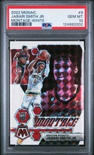 Jabari Smith Jr. PSA 10 PANINI MOSAIC 2022 MONTAGE WHITE ROOKIE ROCKETS #'d /25