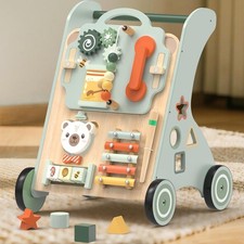 WOODMAM Andador de Bebé de Madera, Velocidad Ajustable 1 Año Andador de Empuje BW163 - NUEVO