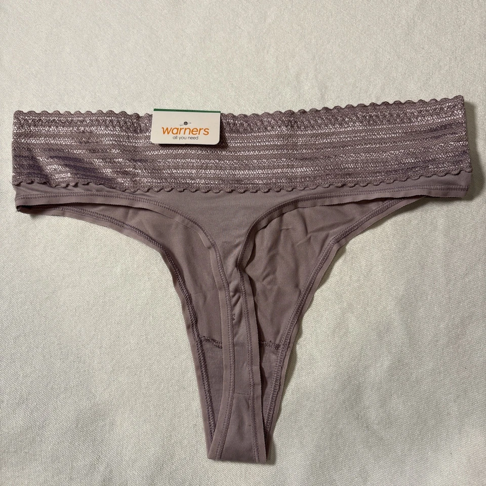 NUEVO Tanga de Encaje Warners No Pinching No Problems RX5101J Para Mujer Talla Grande 7 Foto 4 de 4