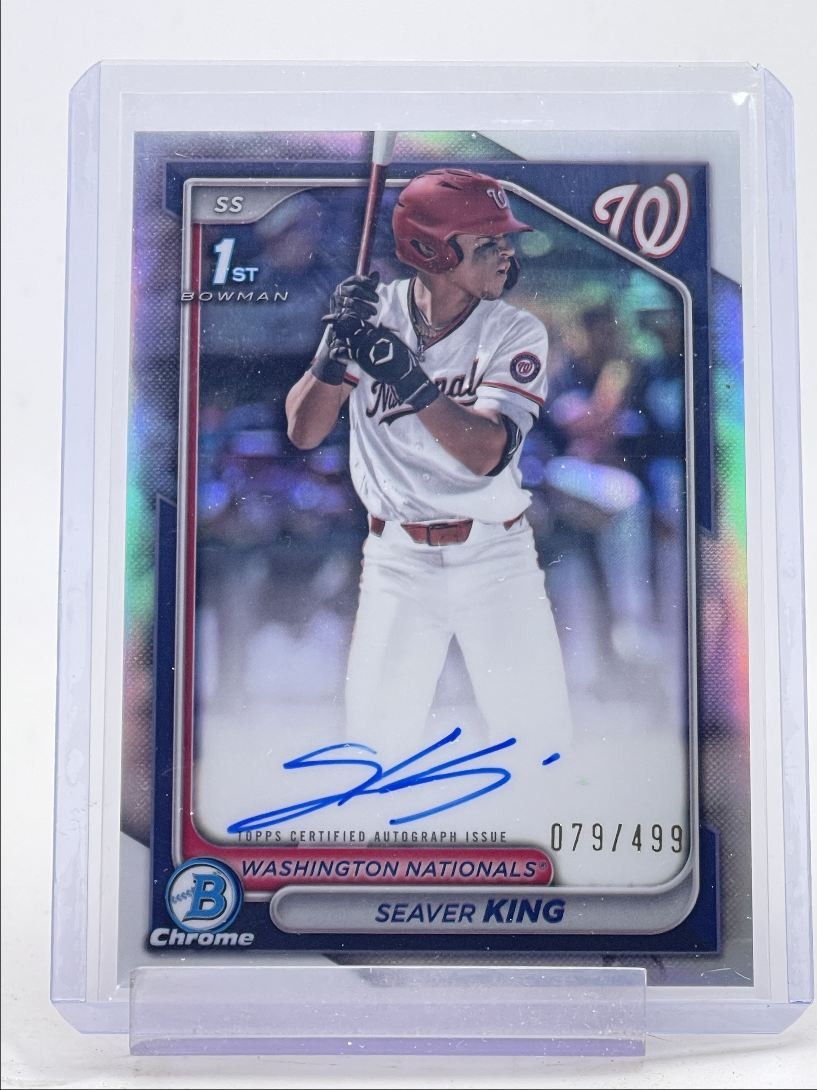 SEAVER KING 2024 BOWMAN CHROME 1ST AUTOGRAPH REFRACTOR AUTO /499 Q4782