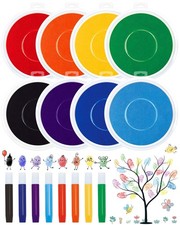 7 Inch Large Washable Ink Pads for Stamps, Non-Stamp Pad for Crafting, Finger...