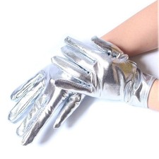 Shiny Bright Leather Gloves Long/Short Punk Mittens Clubwear Mittens  Cosplay