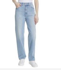 Gloria Vanderbilt Women s High Rise Relaxed Straight Jeans Light Blue Stretch 12