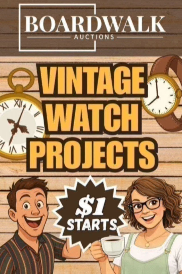 $1 STARTS | VINTAGE WATCH PARTS - Watches, Parts, Tools & More - 07/02/26