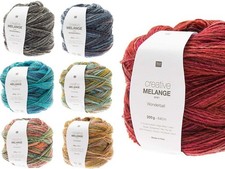 RICO CREATIVE MELANGE ARAN WONDERBALL Mischgarn Schurwolle (200g, Farbauswahl)