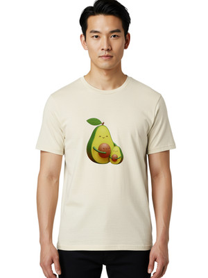 Smiling-Avocados Mens Graphic Tee, 100% Cotton, Casual Summer Wear