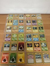 Nm Unlimited) COMPLETE Pokemon BASE Set 37 Card COMMON Non-Holo 102