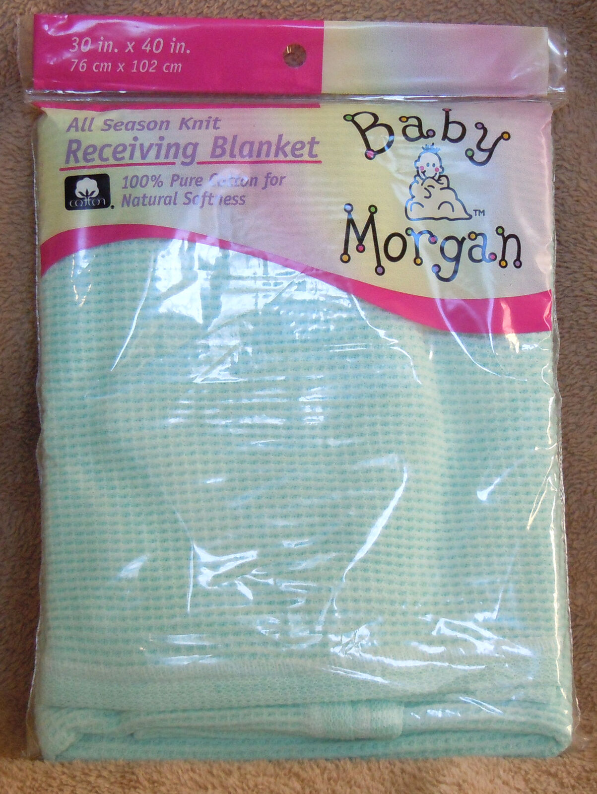 Baby Morgan Aqua Receiving Blanket For Sale Online