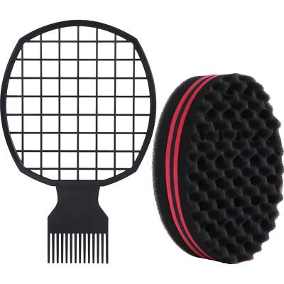 Afro Twist Hair Tools Set Curl Brush Twist Comb & Sponge for Natural Styling