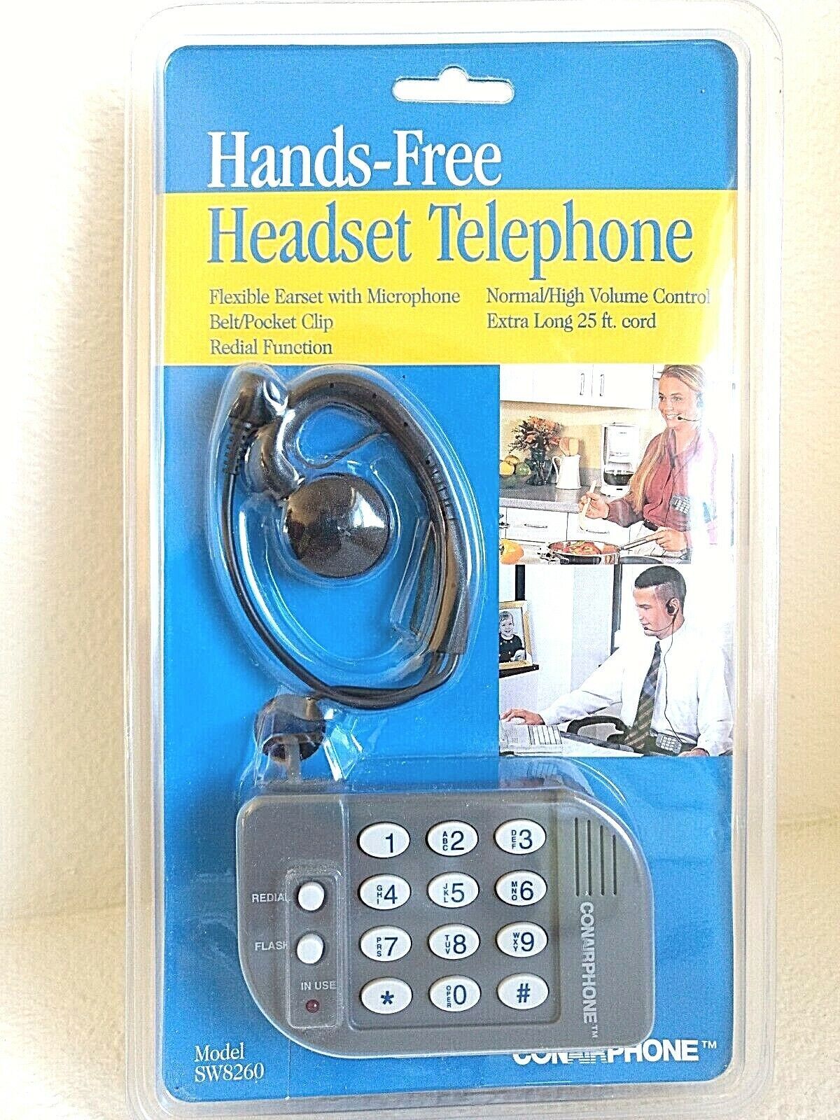 Conair Hands-Free Special price Headset Telephone Japan Maker New SW8260 Clip NEW Belt SEALED