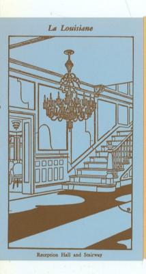 NEW ORLEANS,LOUISIANA-LA LOUISIANE-RECEPTION HALL/STAIRWAY-(BLUE)-(LA-N#9*)