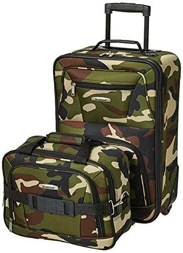 Rockland Fashion Softside Upright Luggage Set Camouflage 2 Piece