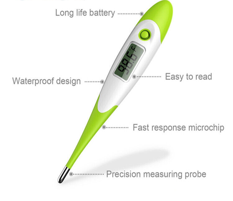 Digital Fever Thermometer Flextip Baby Adult Medical Oral Rectal Arm °F/°C (Lot)