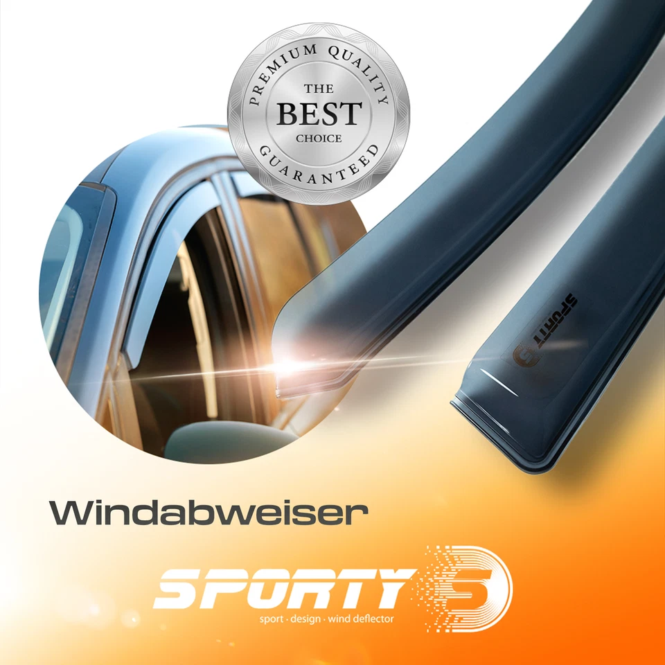 Sporty Windabweiser Satz 4 für Daewoo Kalos 2002-2011 5-türig, vorne und hinten - Bild 2 von 4