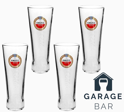 4er Set Amstel Pint Biergläser 20oz Brandneu