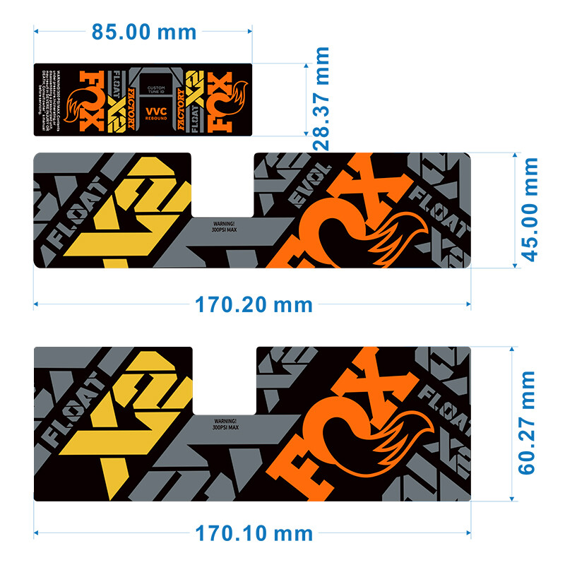 2021 Fox Float X2 Rear Shock Sticker Protective for Mountain Bike