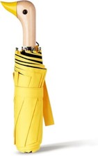 Duck Umbrella- 3-Fold Small Umbrella Sun Protection with Black UV Coating-Yellow