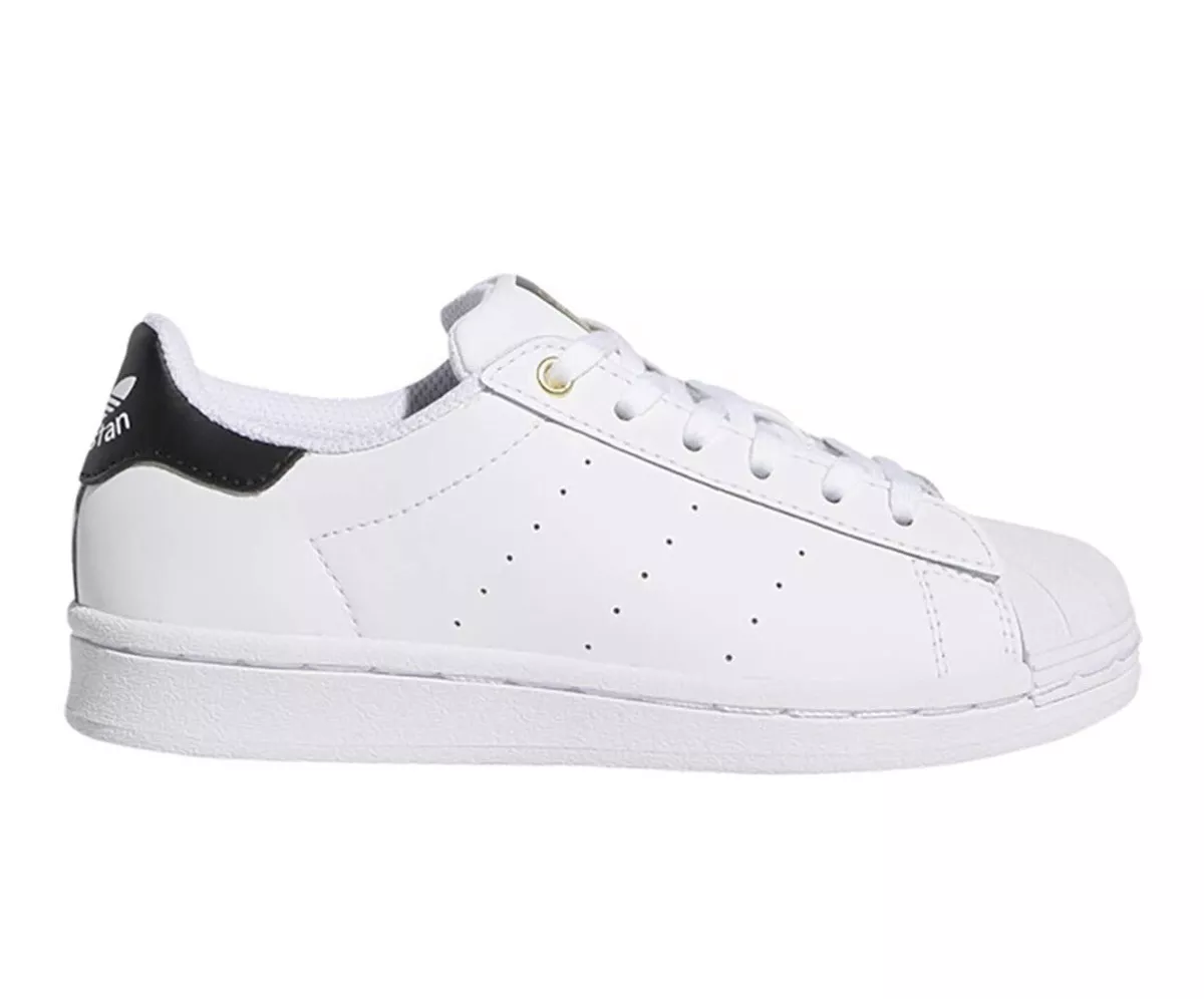 Adidas Superstar Stan Smith C White Black Gold FX8015 Kids Boy's