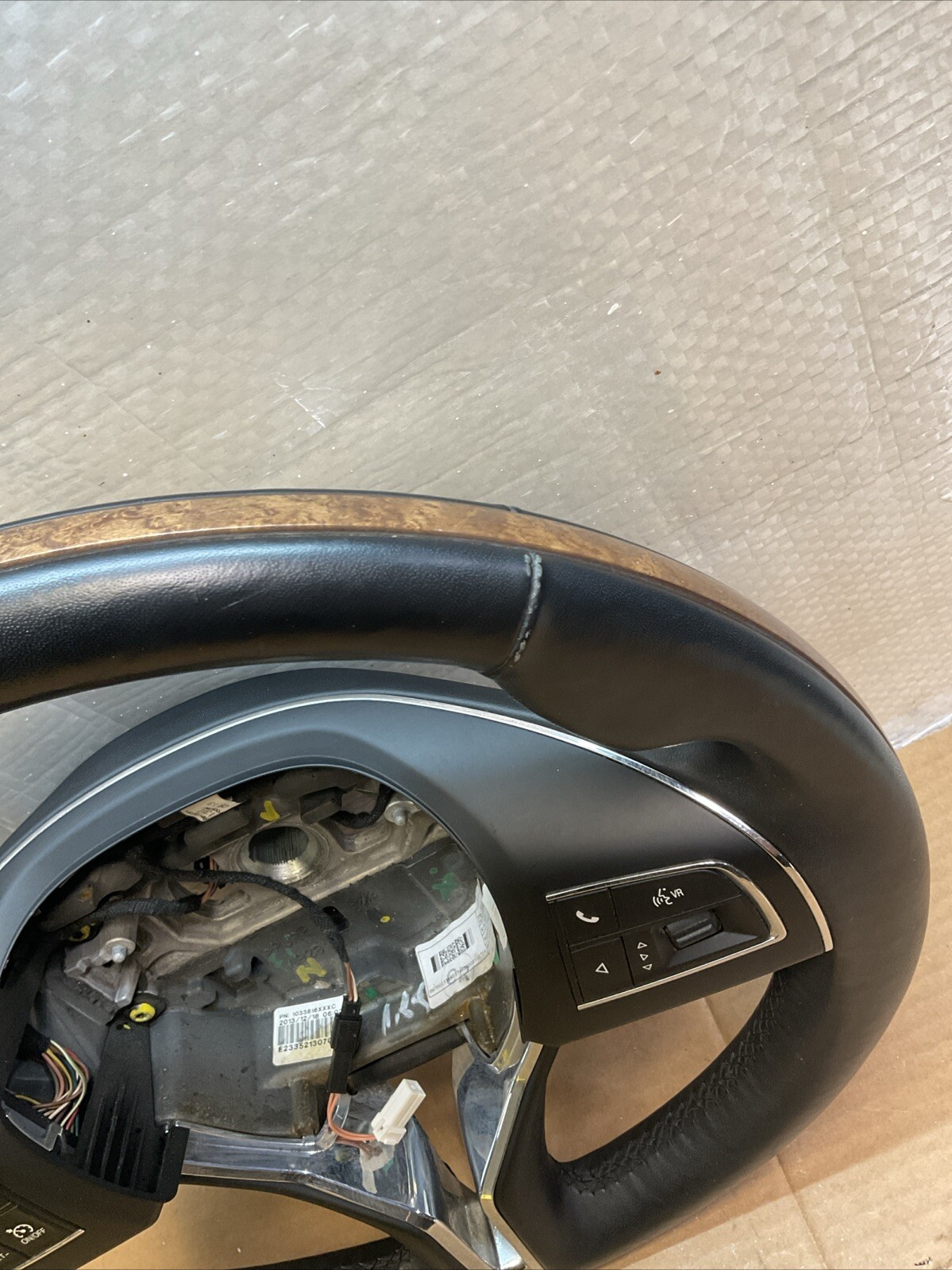 2014-2021 MASERATI QUATTROPORTE OEM FRONT DRIVER STEERING WHEEL BLACK LEATHER