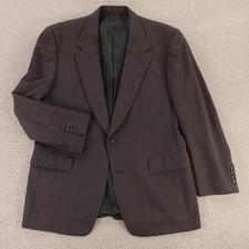 Hart Schaffner Marx Jacket M Gray Nailshead Check 100 Wool Worsted Blazer 41R