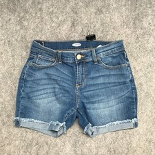Old Navy Shorts Girls Size 12 Rolled Cuffs Denim Jean Adjustable Waistband
