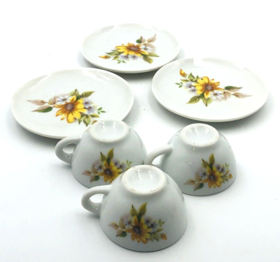 Miniature Retro 1960 Ceramic Porcelain Tea Set | eBay