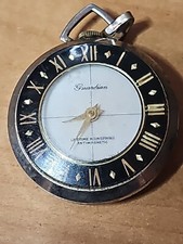 Vintage Guardian Antimagnetic Swiss Made Watch Pendant Gold Tone 1"