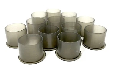 INKgrafiX® Graue Farbkappen 100 Stück gemischt mit flachem Boden Cup Tattoofarbe