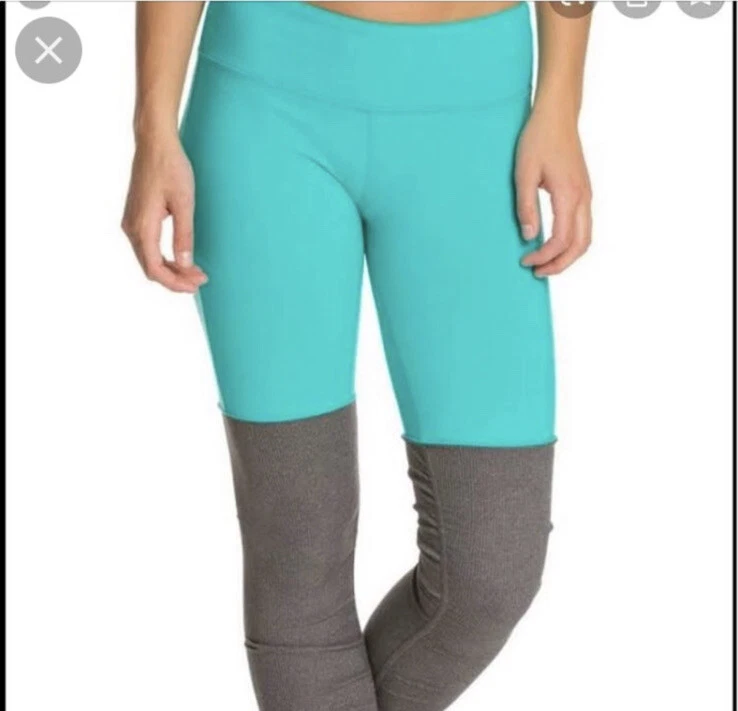 alo-yoga ribbed goddess aqua turquoise leggings