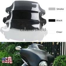Motorcycle 7" Wave Windshield Windscreen For Harley Electra Street Glide 14-2023