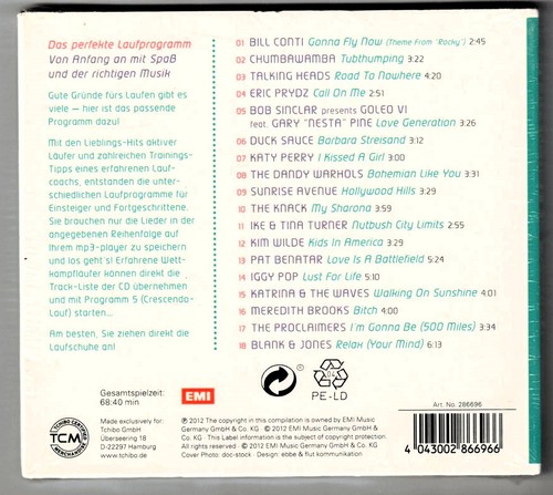 Various - Running Hits Laufprogramme nach Musik -CD- NEU/OVP (2012) - Bild 2 von 2