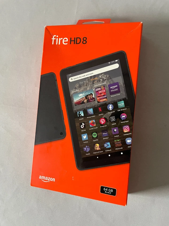 FIRE HD 8-TABLET 8-Zoll-HD-Display 64 GB Schwarz Unterhaltung unterwegs (2022)