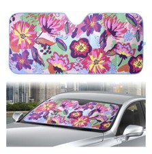 Auto Drive Car Windshield Accordion Sun Shade Folding Universal Fit Floral Auto Drive Car Windshield Accordion Sun Shade Folding Universal Fit Floral