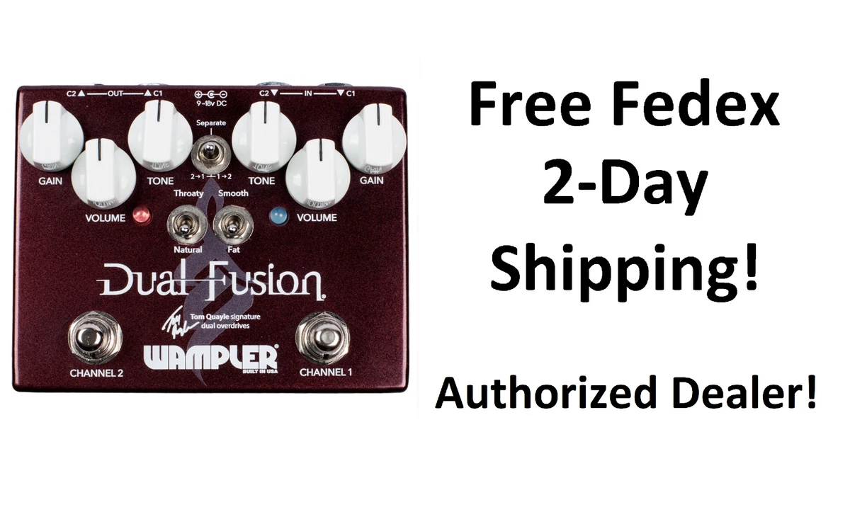 New Wampler Tom Quayle Signature Dual Fusion Overdrive Guitar Effects Pedal