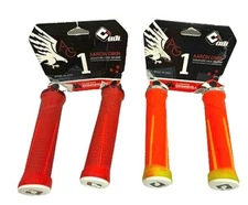 2 ODI Aaron Gwin Signature Lock-On Handlebar Grips Classic Red & Orange DH MTB