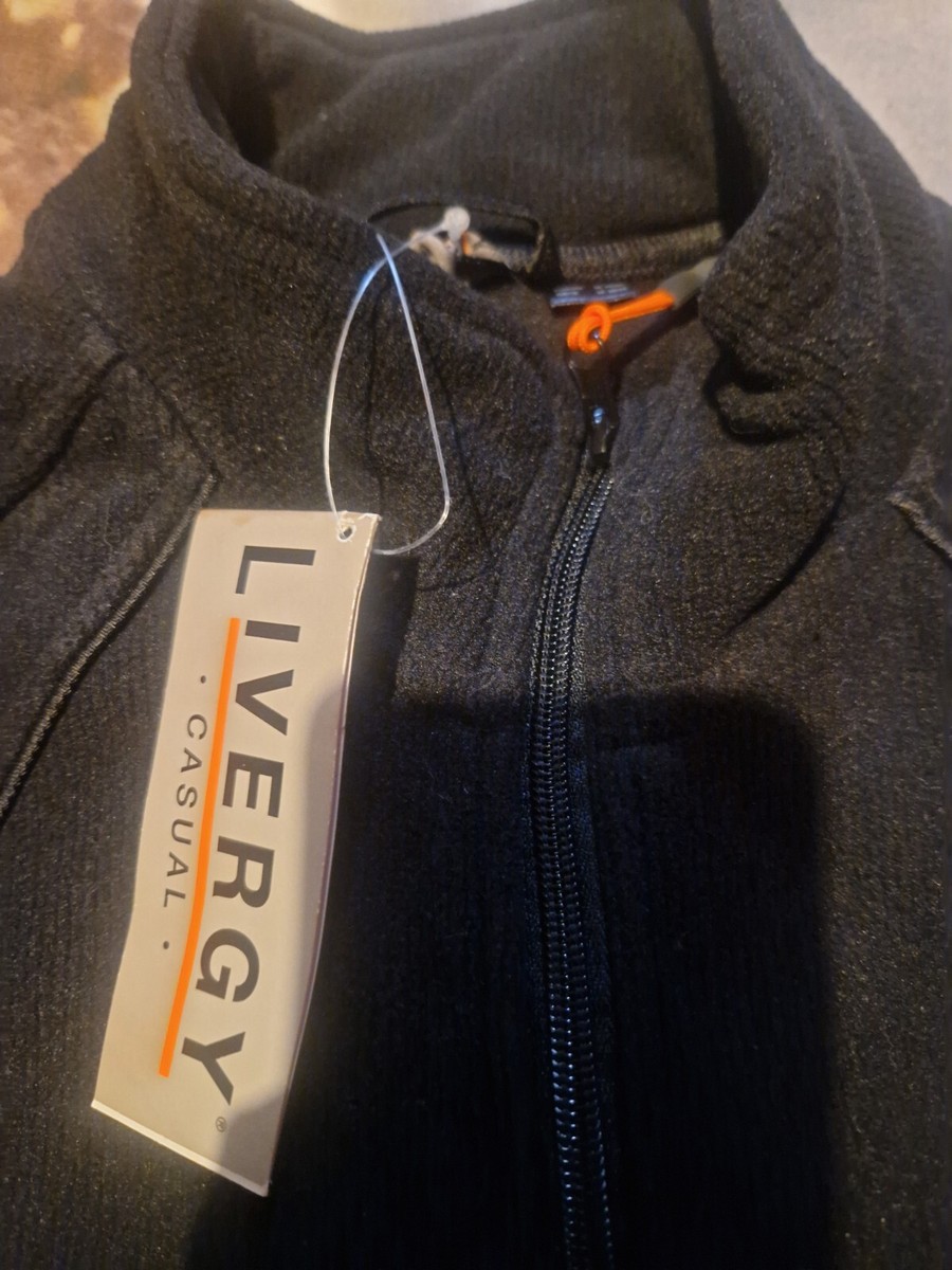 Black Fleece Jacket Brand New Livergy Casual Work Coat Warm Winter