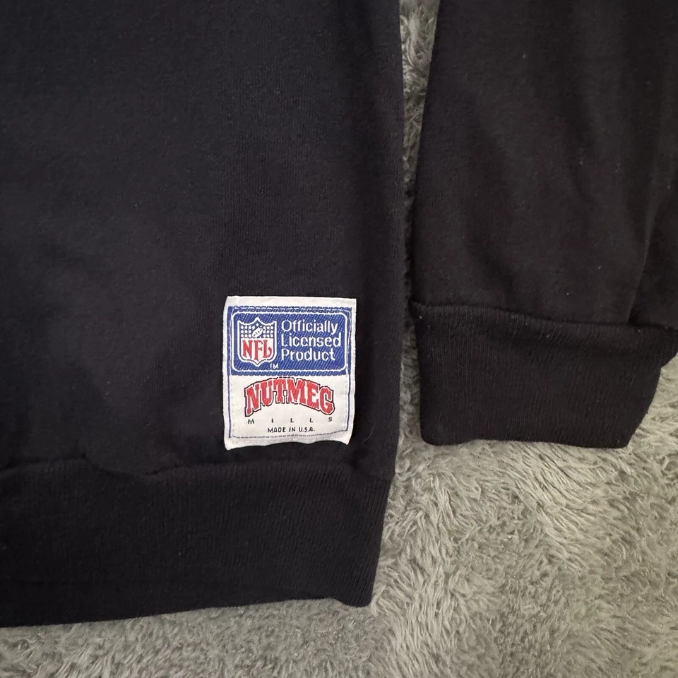 Sudadera De Colección Nuez moscada Para Hombres Raiders Spellout Cuello Redondo Hecha en EE. UU. Talla Grande Foto 4 de 4