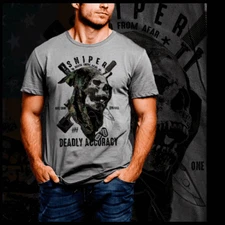 Sniper t-shirt military Infantry scout tactical Tier 1 Ops Infiltrate Deadly