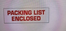 PACKING LIST ENCLOSED WHITE TAPE 2" X 110 YD EA RED INK 6 PK  1.75 ROLL