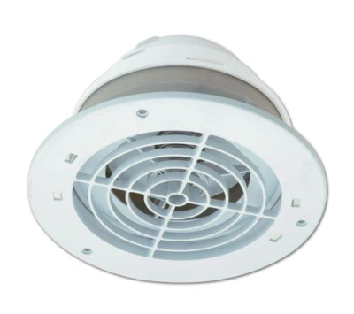 DUNDAS JAFINE White SEVZW 4", 5", 6" Soffit Exhaust Vent for Bathroom and Kitchen Fan Venting