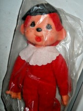 MON CHI CHI Monchichi Monchhichi Mon Chichi AFFE Vintage 80 cm.25/30 ROT