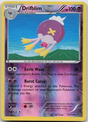 Drifblim Uncommon Reverse Holo XY - Steam Siege 47/114 LP Miki Tanaka