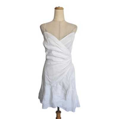 100% Capri White Linen Short Dress | eBay
