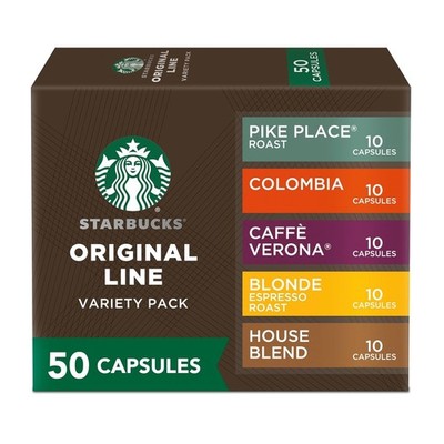 Nespresso 50-Count Variety Pack: Freshly Sealed Espresso Pods in Eco Aluminum