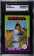 1975 Topps Baseball - George Brett #228 Kansas City Royals ROOKIE (SGC Auth)